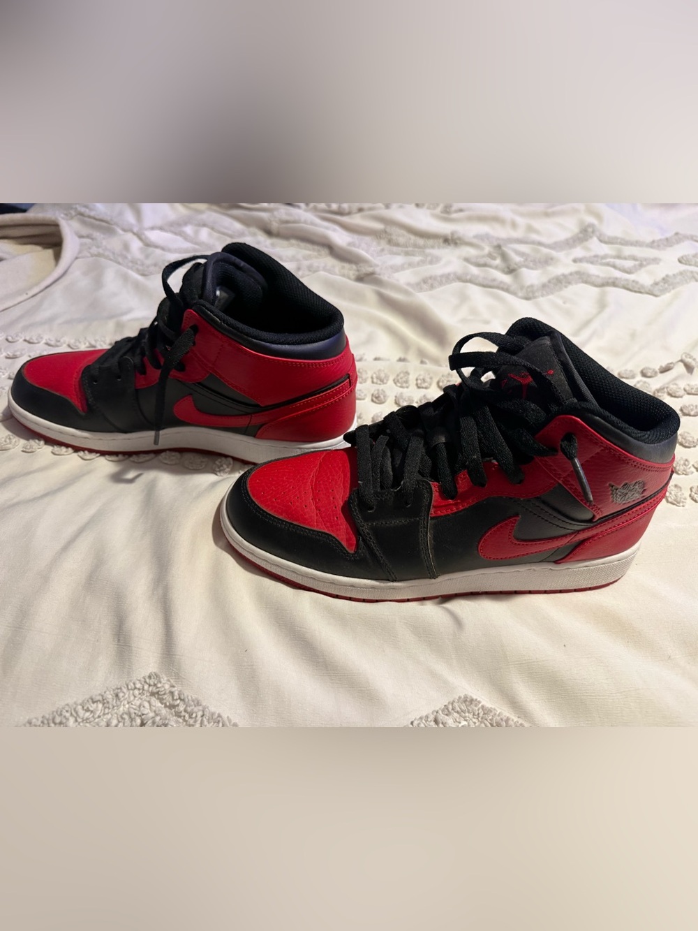 JORDAN-  Red and Black High-Top Sneakers